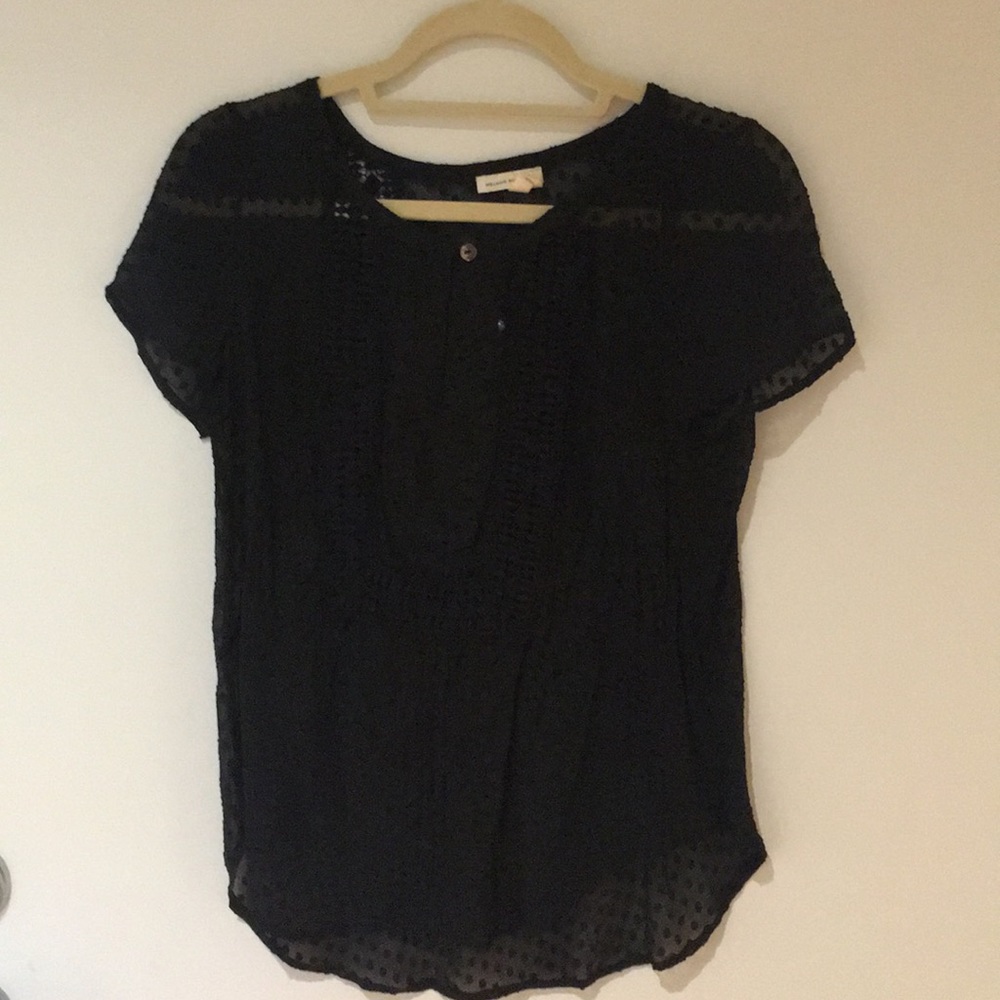 Meadow Rue (Anthropologie) Sheer Black Blouse